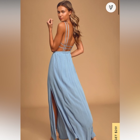 Light Blue Maxi Dress - Picture 1 of 8